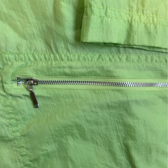 Vintage Diane Von Furstenberg DVF Green Windbreaker Rain Coat Jacket Plus 1X - Picture 6 of 10